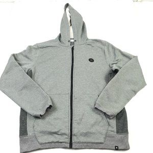Hurley Mens Full Zip Hoodie Gray Long Sleeve Sweatshirt Dri Fit Jacket S Small *